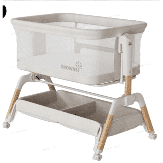 Baby Bassinet for Newborns, Bedside Bassinet with Adjustable Height, Full Mesh Sides, Mattress & Breathable Sheet, 3-in-1 Infant Crib