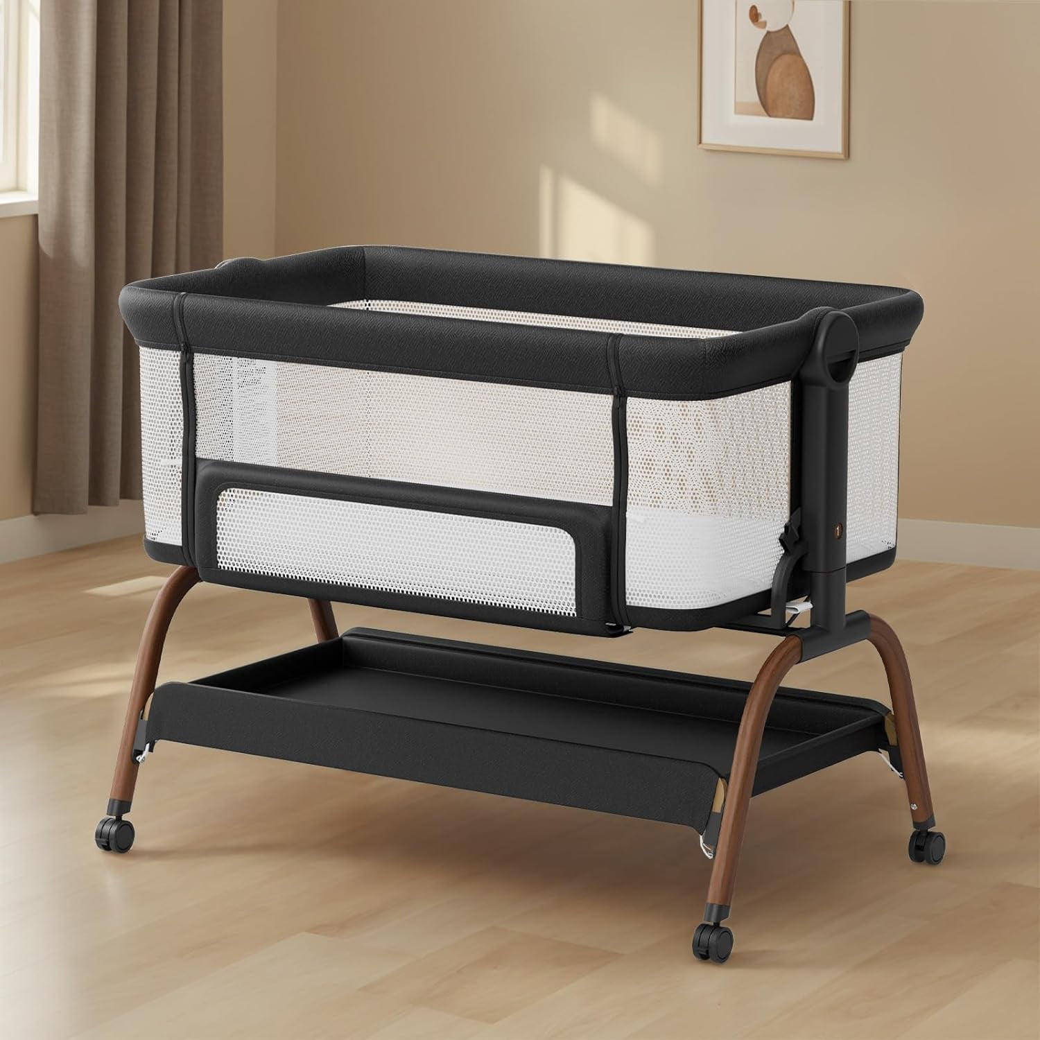 Baby Bedside Crib, 3in1 Baby Bedside Sleeper with