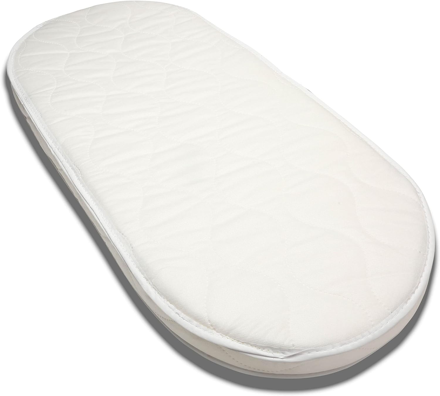 Baby Cradle Mattress Oval 14" X 29" Breathable Foam Interior