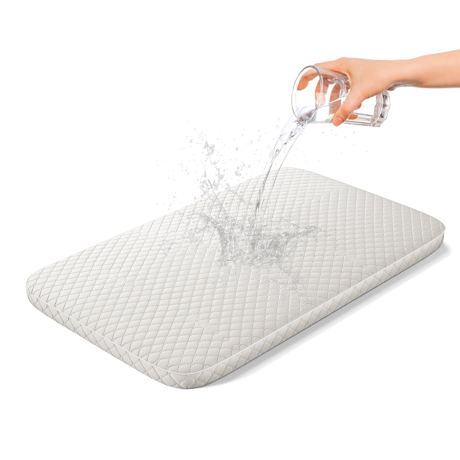 Baby Bassinet Cradle Mattress Rectangle 23.6" x 47" x 2''  Premium Foam Waterproof Padded Design