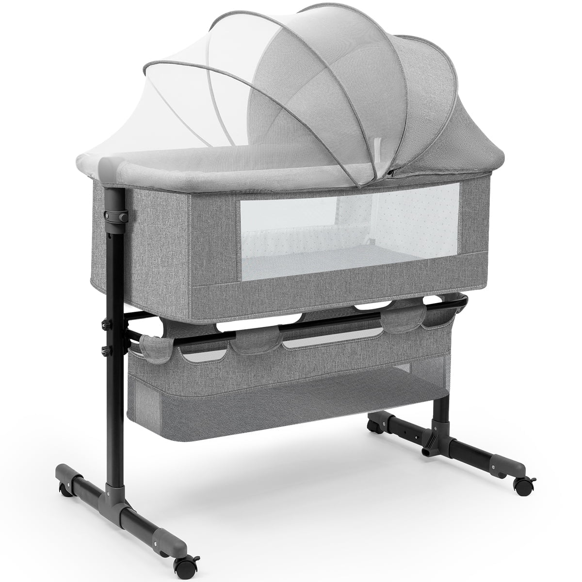 HDJ 4 in 1 Baby Bassinet, Portable Infant Bedside Crib with HDJ 4 in 1 Baby Bassinet, Portable Infant Bedside Crib with