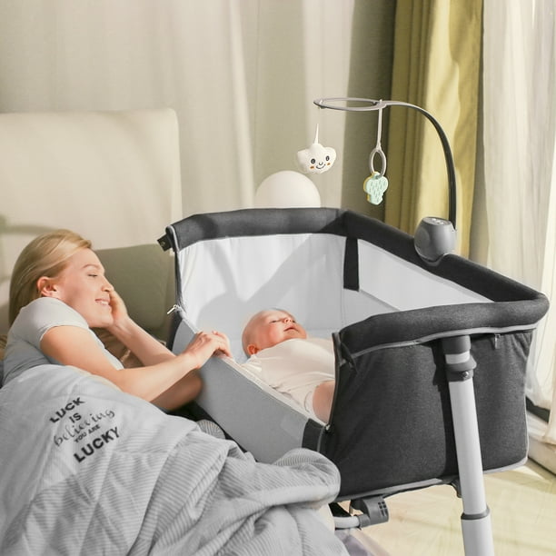 Baby Bassinet, RONBEI Bedside Sleeper Baby Bed Cribs, Newborn Baby Crib ...