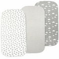 Baby Sheet Set for Boy Girl, 3 Pack, Universal Fitted for Oval