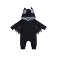 thumbnail image 1 of Baby Bat Costume My First Halloween Outfit Pumpkin Newborn Baby Boy Girl Costume Black Bat Bodysuit Romper With Hats, 1 of 7