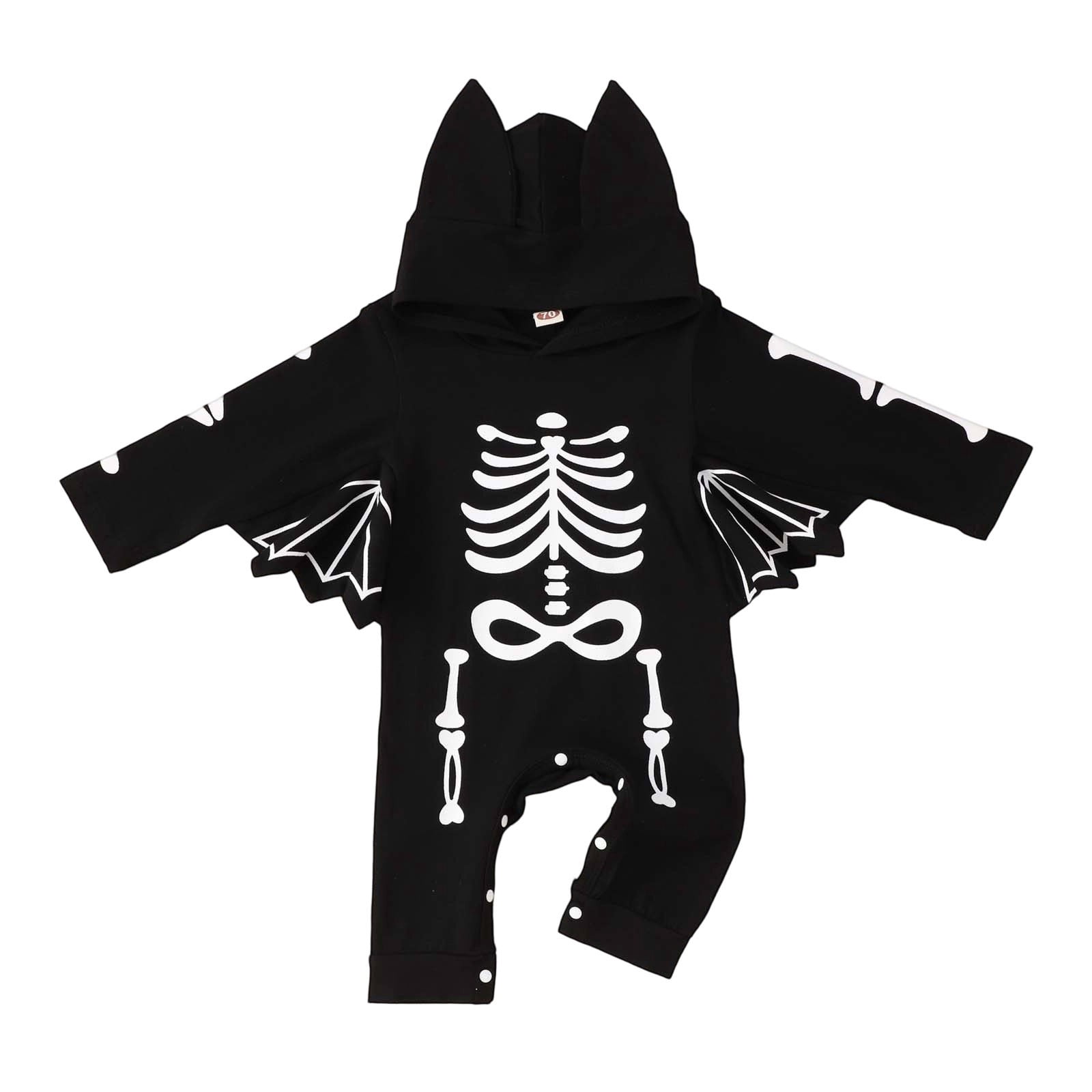 Baby Bat Costume Romper with Wing Cape and Ears Hood One Piece Outfit ...