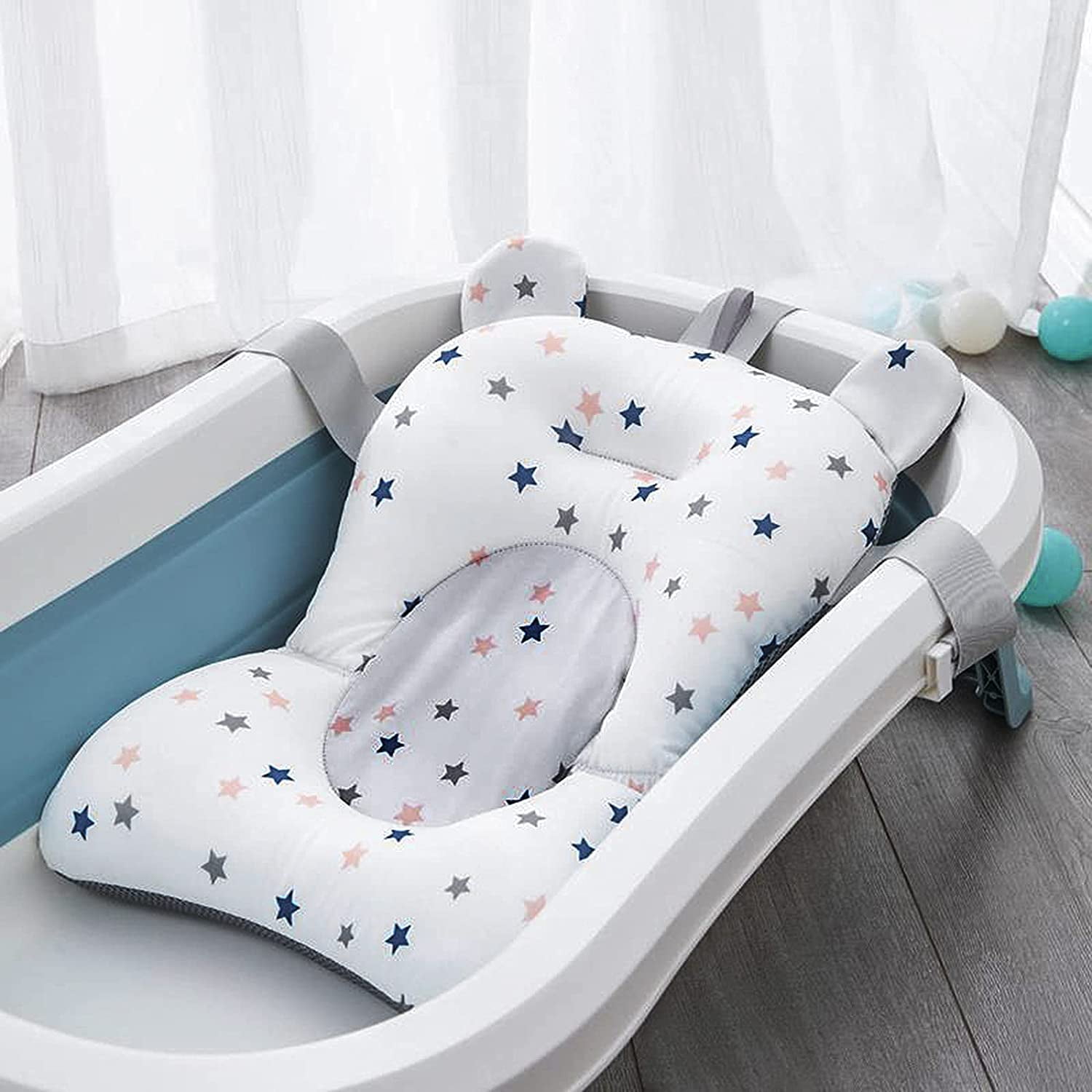 Baby Bath Cushion Pad Newborn Bathtub Mat Infant Bath Supporter Net