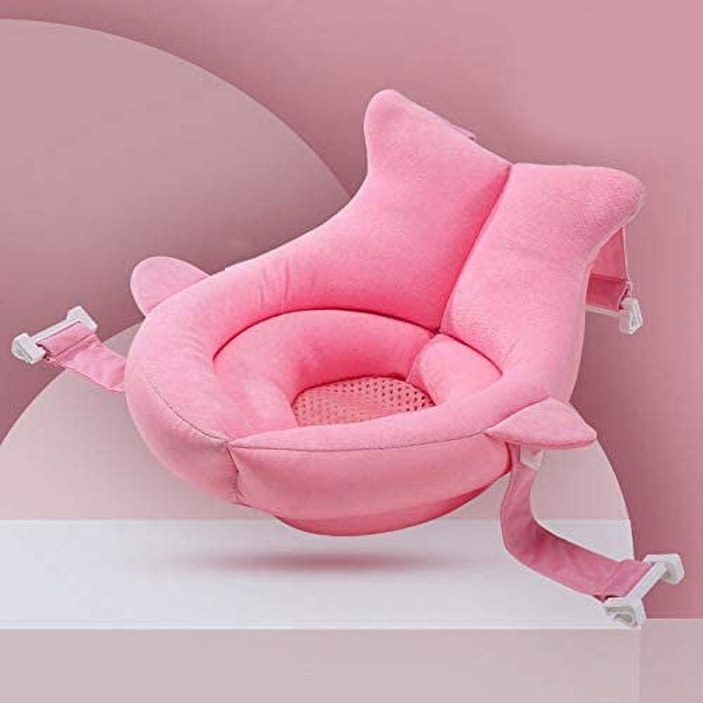 Newborn Bath Seat Support Mat Portable Baby Bath Pad Chair Baby Bathtub  Safety Pillow Infant Anti-Slip Comfort Bath Cushion Mat