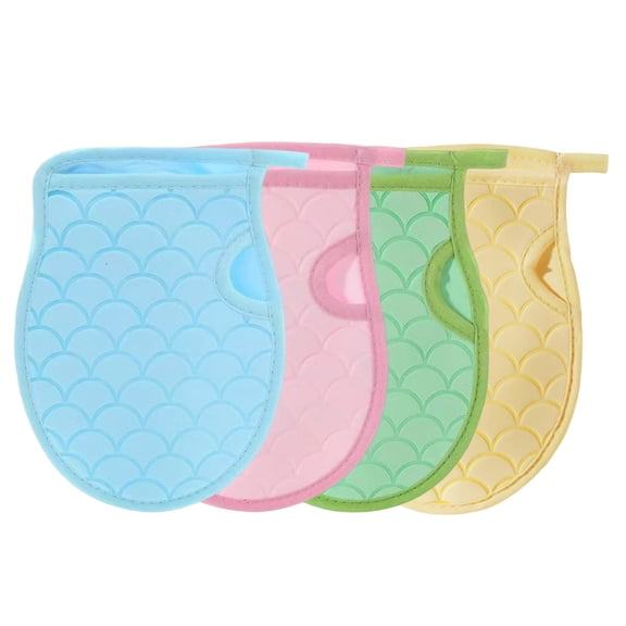 Baby Bath Drying Linen Exfoliating PVA Sponge Mitt for Children 1 Pack Soft Texture Double-Sided Form Scouring Home Gadget for Arms Legs Chest Back