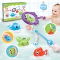 thumbnail image 1 of Baby Bath Fishing Toys for 1 2 3 Yera Old, Bath Toys for Toddlers 1-3, Bathtub Pool Toys Set with Fishing Pole & Net, Bath Toys for 1 Year Old Boys Girls, 1 of 9