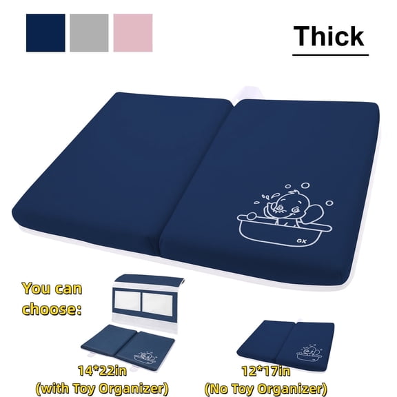 Baby Bath Kneeler and Elbow Rest ,Safty Kneeler Mat for Tub Bathing and Bathroom Time - Royal Blue