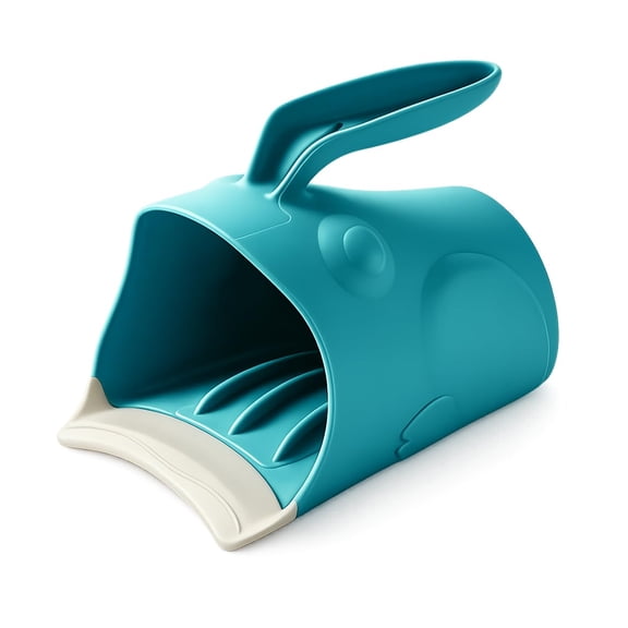 Baby Bath Rinse Cup, 2000ml Extra-Large Tear-Free Hair Washing Chute for Toddlers and Infants, Lightweight Whale Bath Rinser with Comfort Handle & Soft Silicone Edge，Blue