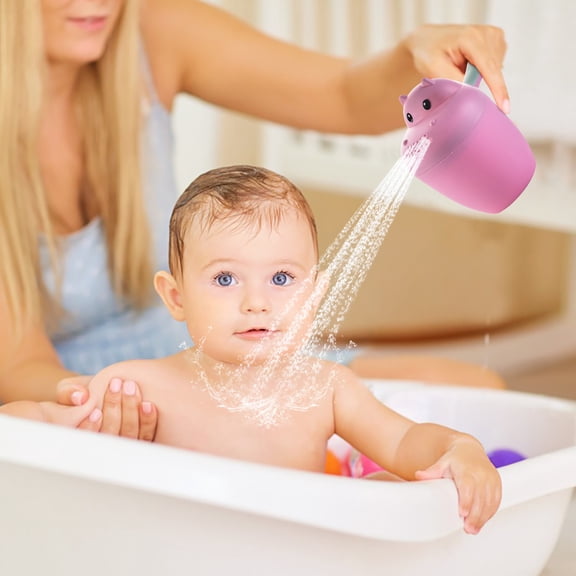 Baby Bath Rinse Cup ,Shampoo Kids Sprinklers ,Baby Bath Rinser Wash Hair Cup with Bear Design for Rinsing Hair and Protecting Infant Eyes