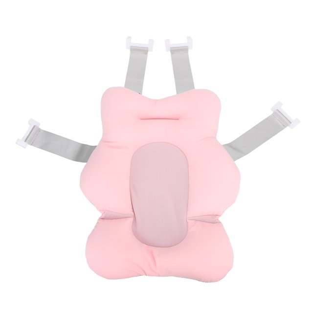 Baby Bath Seat Pillow Anti Slip 4 Corner Fixation Soft Adjustable