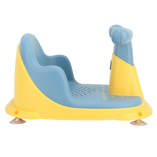 Baby Bath Seat, Water Button Foldable Plastic Baby Bath Support Seat