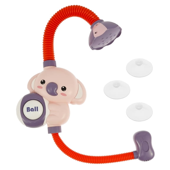 Baby Bath Shower Head Cute Elephant Toddler Bathtub Sprayer Toy with 3 Suction Cups Adjustable Shower Sprinkler Toy for Toddlers Boys Girls