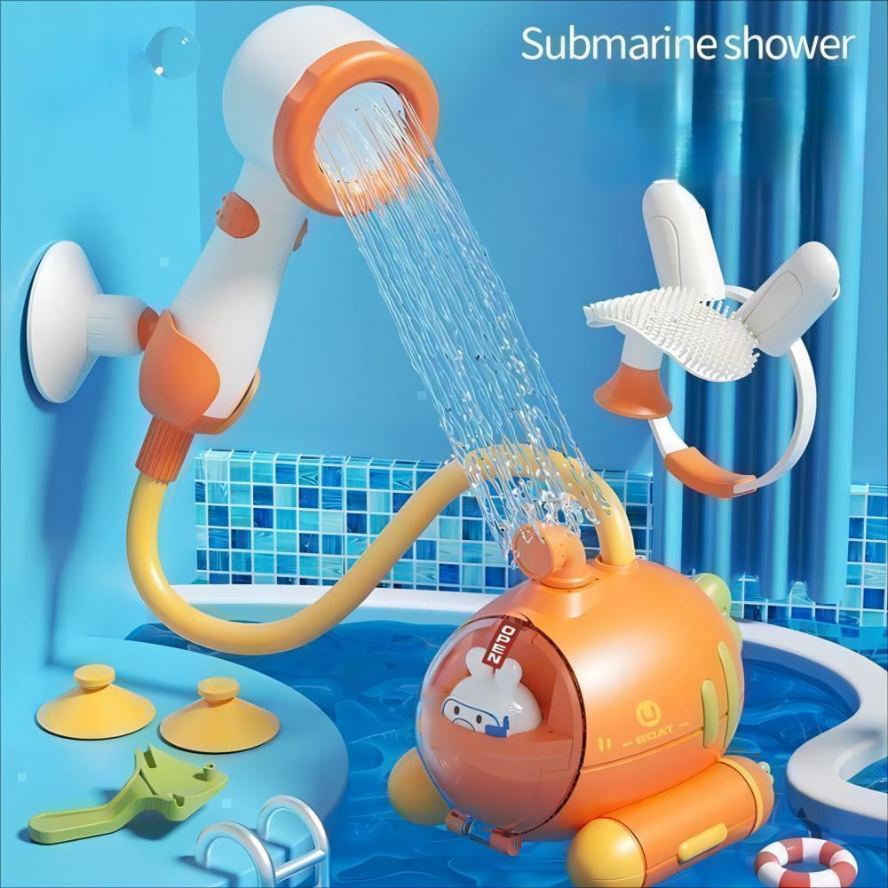 Baby Bath Shower Head, Portable Camping Shower Pump for Kids Submarine