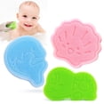thumbnail image 1 of Baby Bath Sponge, Natural Cute Shapes Soft Shower Sponges for Bathing, Bathtub Foam Infants and Toddler, 3pcs : Blue Dolphin, Pink Shell, Green Turtle, 1 of 4
