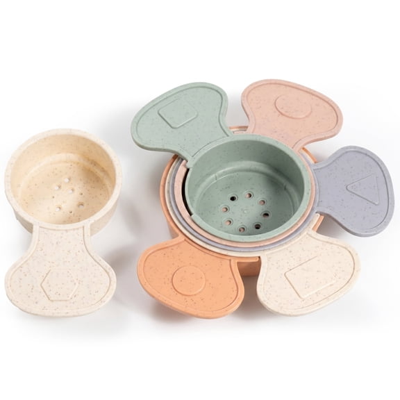 Sperric Baby Bath Stacking Cups Toy for Toddlers, Baby Bath Toys for Kids, Educational Water Toys for Early Learning, Fun & Safe Bathtub Toys