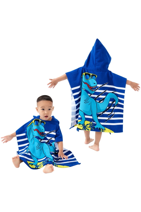 Baby Bath Towel Beach Towel Thicker Toddler Hooded Beach Towel Wrap Soft Pool Swim Cover-ups Cloak Bathrobe for Kids Boys Girls 3-7 Years
