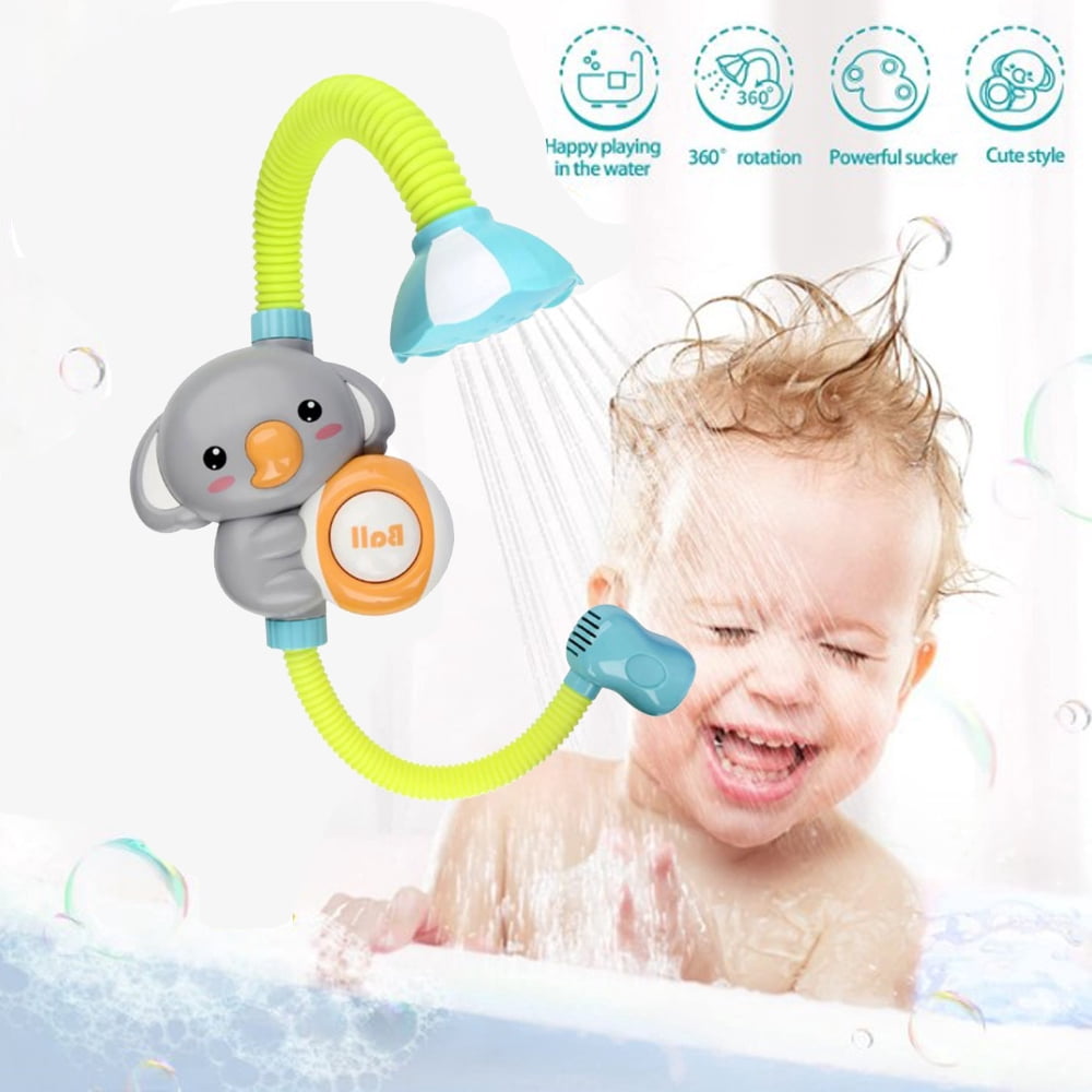 Baby Bath Toy Shower Head Bathtub Toy for Toddlers Electric Elephant ...
