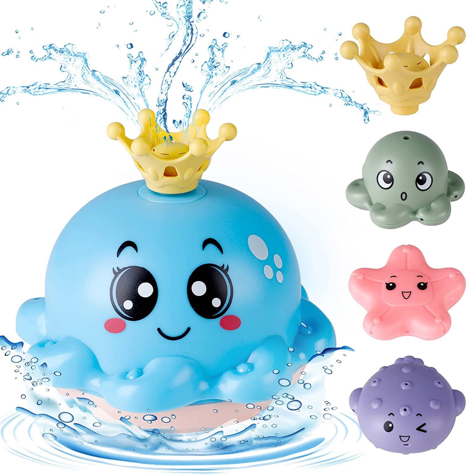 Baby Bath Toys Gifts, Christmas Rechargeable Baby Toys Whale, Light Up ...