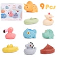 Baby Bath Toys, Mold Free 9 Pack Bath Squirt Toys, Silicone Ocean