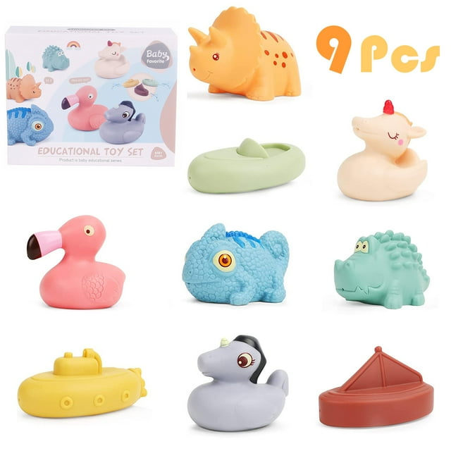 Baby Bath Toys, Mold Free 9 Pack Bath Squirt Toys, Silicone Ocean