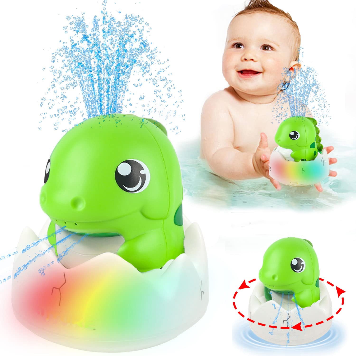 Cute Swimming Whale Bath Toys for Toddlers Christmas Gift Easter Gift Birthday Gift for Baby Green 1PCS Walmart