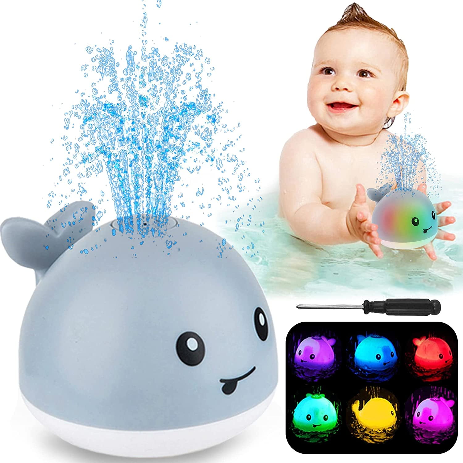Fridja Baby Bath Toys Squirting Eggs Kids Eco Bathtub Toys Spray Sprinkle  Water Baby Bathing Swimming Sprinkler Toy 2pcs Xmas Gift