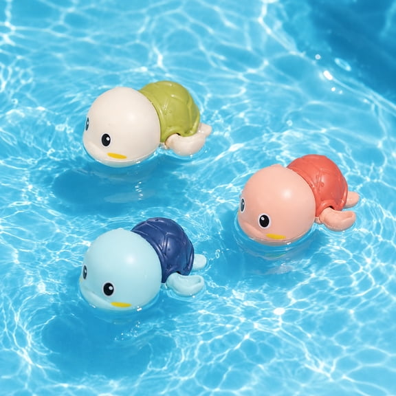 Baby Bath Toys Wind Up Swimming Turtle Pool Toys for Toddlers 1-3 Floating Bathtub Shower Toys Safe BPA-Free Water Play Set Easy-Grip Design Self-Starting Motion Ideal for Infants Kids,Blue