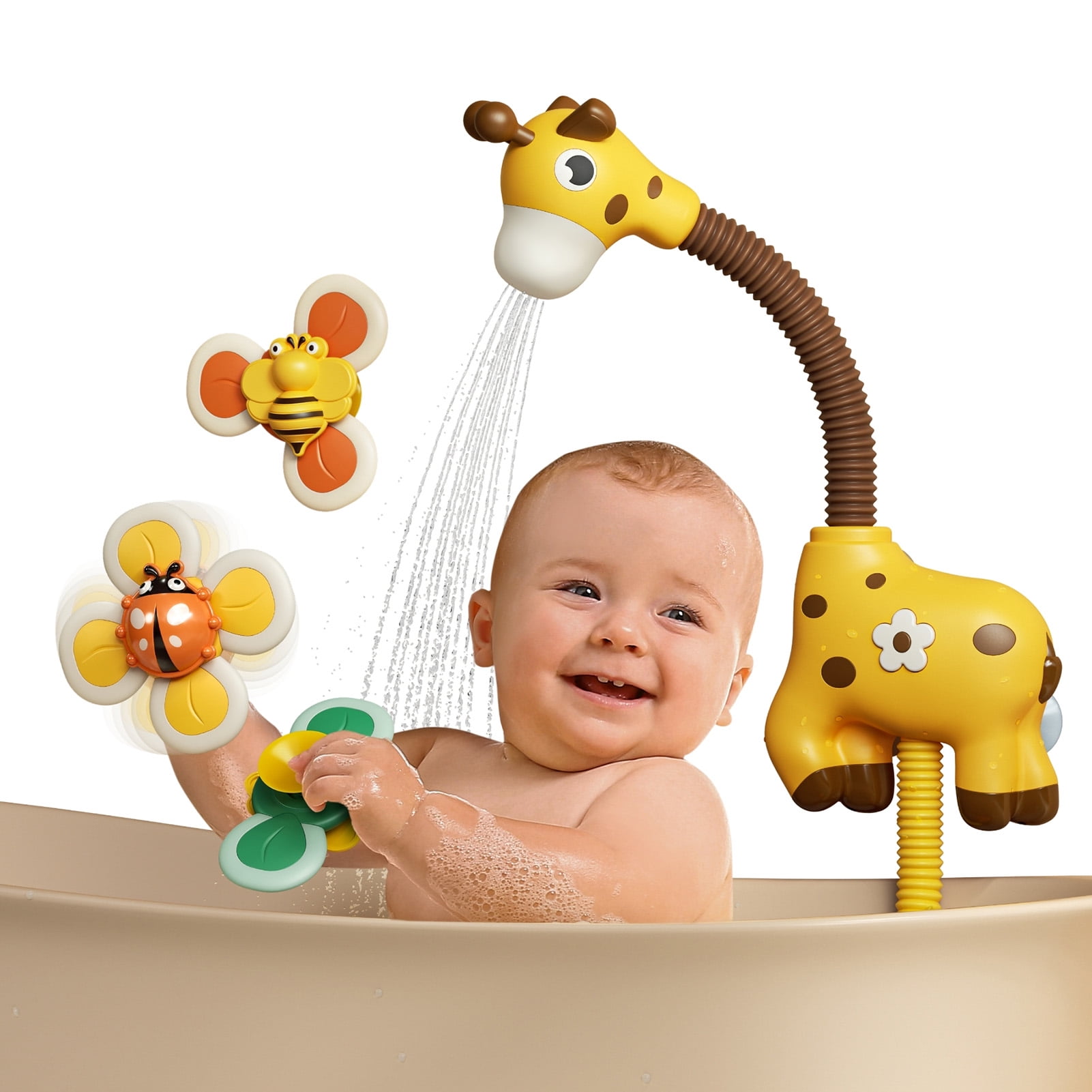 SHELLTON Bath Toys for Toddlers 1-3 Baby Bathtub Toys Duck Water