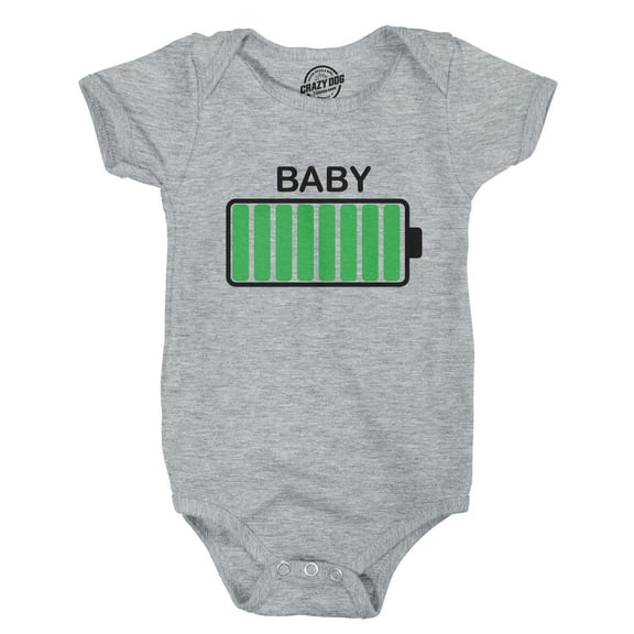 Baby Battery Fully Charged Funny Newborn Infant Creeper Bodysuit for Newborn