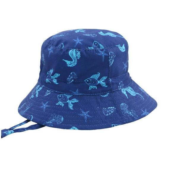 Baby Beach Hat Toddler Kids Summer Bucket Hat Cartoon Dinosaur Print Wide Brim Sun Hat Soft Breathable Outdoor Beach Hat Fisherman Style Baby Girl Sun Hat Blue3 3 Months-6 Months
