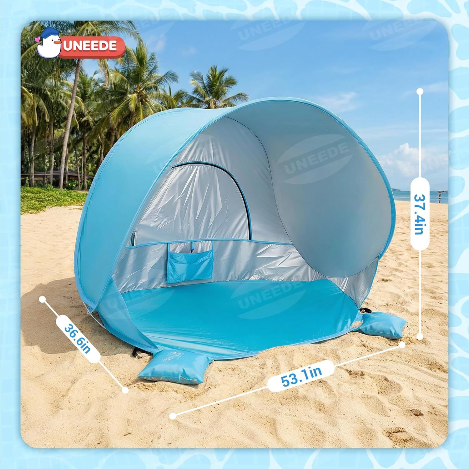 Baby Beach Tent Pop Up Baby Tent with UV Protection, Portable Infant Shade Canopy, Must-Have Beach Baby Essentials