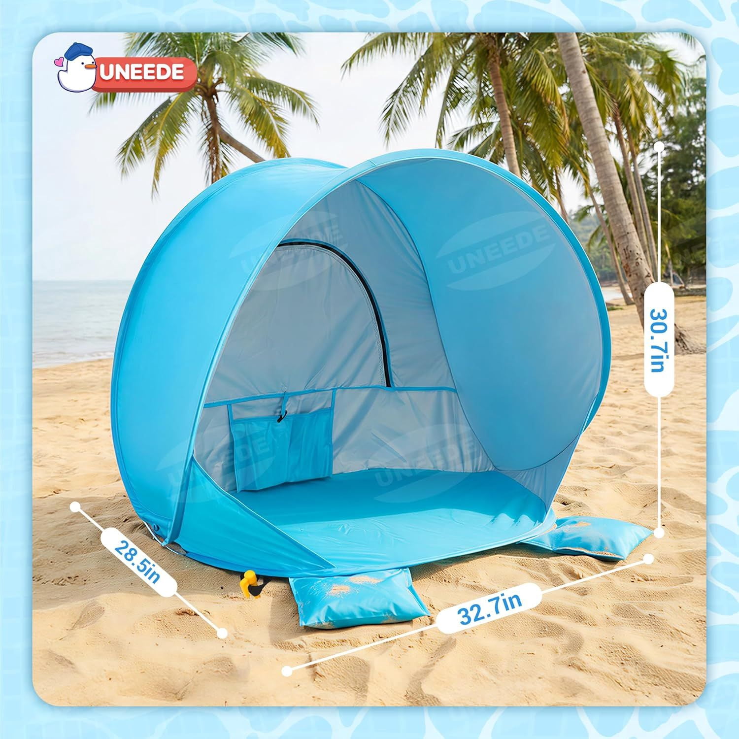 Baby Beach Tent Pop Up Baby Tent with UV Protection, Portable Infant Shade Canopy, Must-Have Beach Baby Essentials