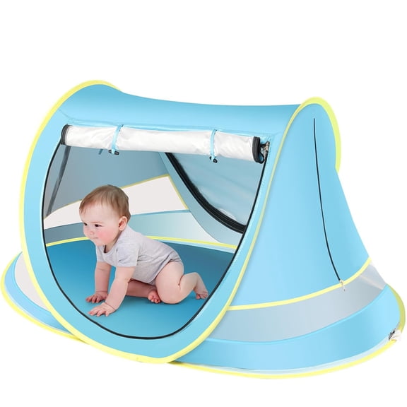 Baby Beach Tent, Pop Up Toddler Travel Bed for Boys or Girls, Sun Shade for Toddler Camping, Infant Portable Sun Shade, Summer Beach Baby