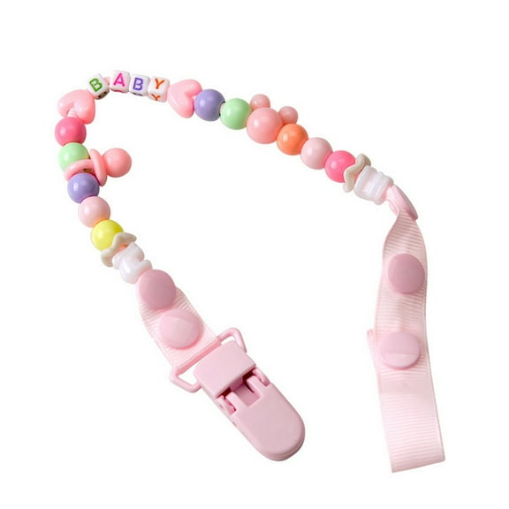 Baby Beads Chain Rope Dummy Anti-Drop Pacifier Clip Teether Nipple Holder Leash
