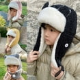 thumbnail image 1 of Baby Beanie Fleece Lined Toddler Winter Hat with Ear Flaps Little Girls Boys Warm Hats Cute Beanies for Kids, 1 of 8