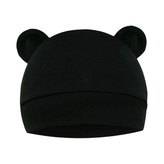Baby Beanie Hat with Teddy Bear Design - Soft Polyester, 14*15cm, 0-6 Months