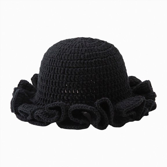 Baby Beanie Knit Winter Hats for Infant Toddler Kids Caps(Black,F)
