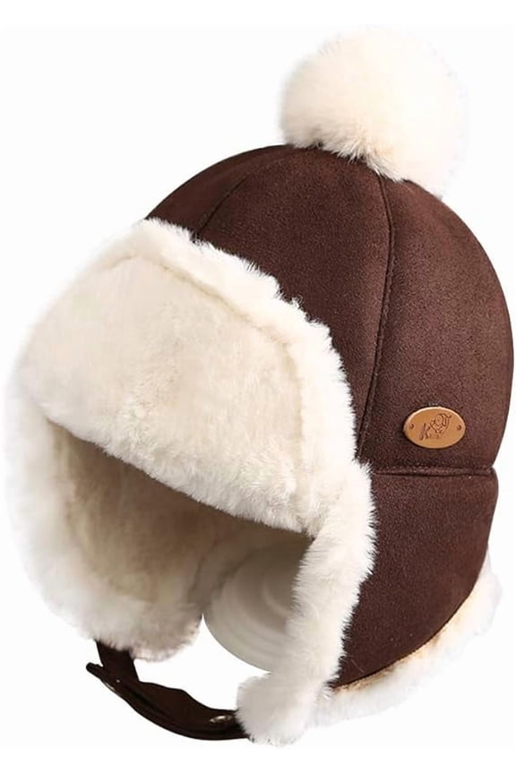 Baby Beanie Windproof Winter Hat Water Repellent Warm Hat Lightweight Earflap Hat with Mask for Cold Snow Weather