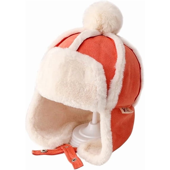 Baby Beanie Windproof Winter Hat Water Repellent Warm Hat Lightweight Earflap Hat with Mask for Cold Snow Weather