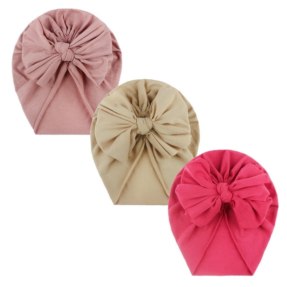 Baby Beanies 6-12 Months 2Pcs Kids Bonnets for Girls Boys Adjustable Double-Layer Sleep Cap Slouchy Beanie Hat for Curly Hair Newborn Hospital Hat