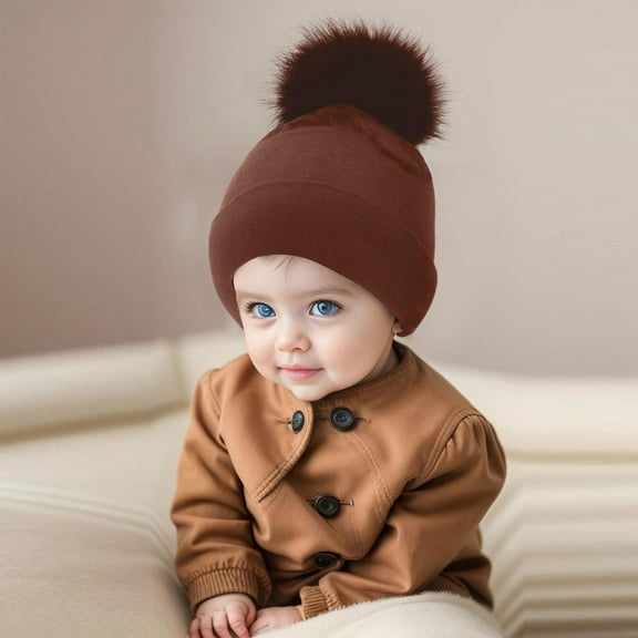 Baby Beanies Toddler Warm Windproof Knit Hood Hat for New Year Baby Boys Girls Winter Knit Hat 1-2 Years