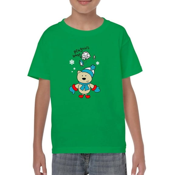 Baby Bear And Penguin T-Shirt Juniors -Image by Shutterstock, x-Large