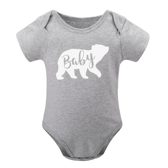 Baby Bear Bodysuit – Funny Newborn Gift for Infant Boy Or Girl – Cute Unisex One-Piece Romper for Baby Shower Gray-style 9months