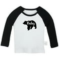 thumbnail image 1 of Baby Bear Novelty T shirt For Baby, Newborn Babies T-shirts, Infant Tops, 0-24M Kids Graphic Tees Clothing (Long Black Raglan T-shirt, 0-6 Months), 1 of 4