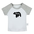 thumbnail image 1 of Baby Bear Novelty T shirt For Baby, Newborn Babies T-shirts, Infant Tops, 0-24M Kids Graphic Tees Clothing (Short Gray Raglan T-shirt, 0-6 Months), 1 of 4