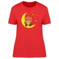 thumbnail image 1 of Baby Bear On The Moon Cartoon T-Shirt Women -Image by Shutterstock, Female Small, 1 of 2