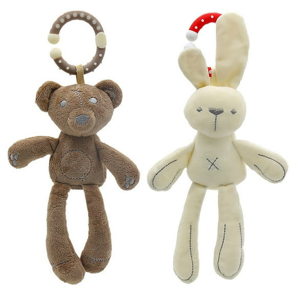 Baby Bed Bell Plush Toy Early Development Baby Teething Ring Cart Toy Decorate Zodiac New Year Gifts for Festivals for Christmas Halloween Party Carnival Gift